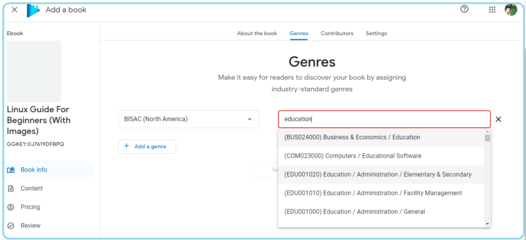 Genres ebooks category