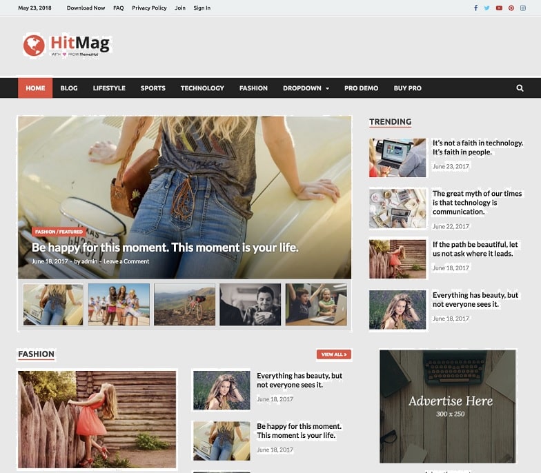 Hitmag theme