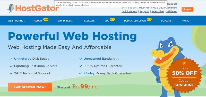 hostgator web hosting for wordpress