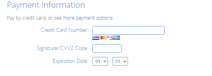 pay via card debit credit