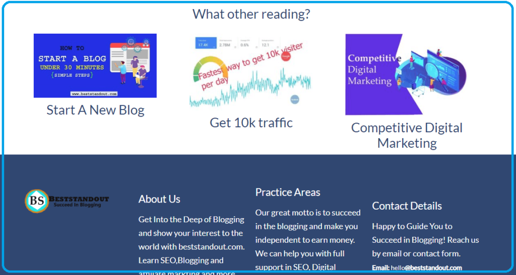 traffic using footer post