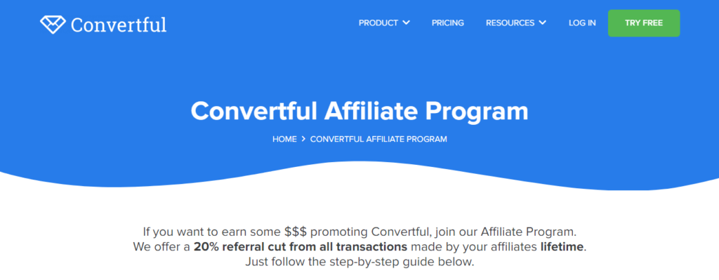 convertful  affiliate program 