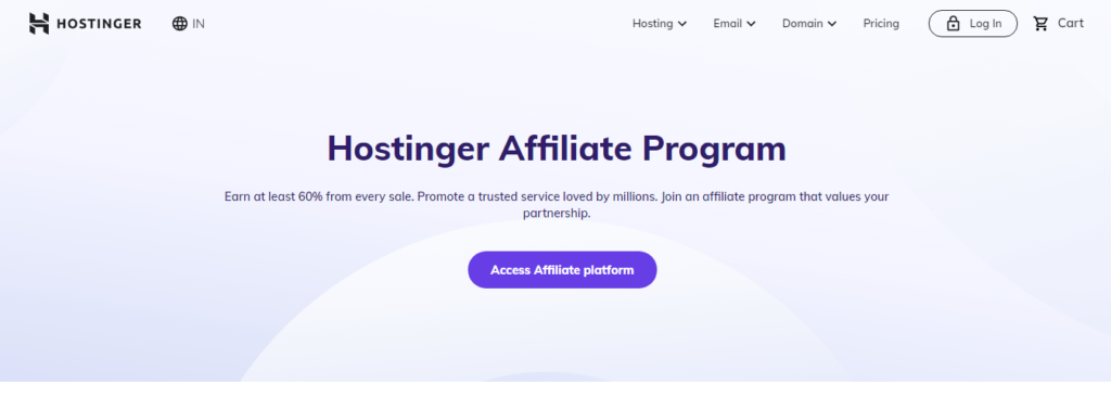 hostinger  affiliate program 