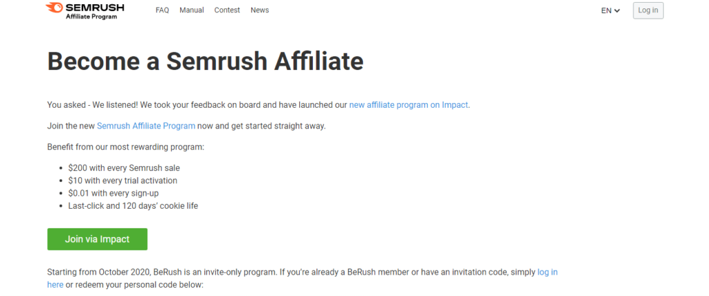 semrush  affiliate program 