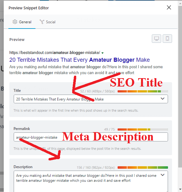 writing seo title in rank math