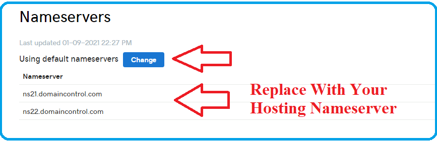 GoDaddy Nameserver configuration