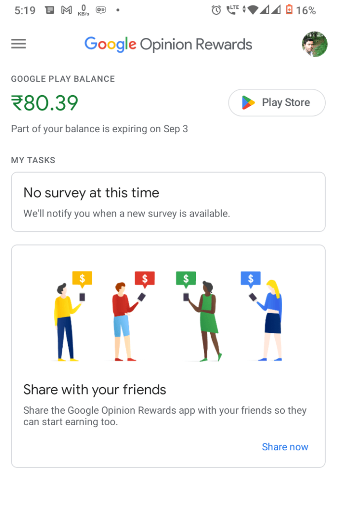 earn money google opinion rewards